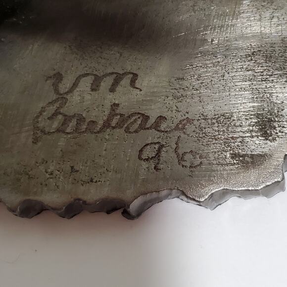 Vintage Signed Val Barbera Brutalist Metal Candelabra 5 Arm Candle Holder - Picture 14 of 16